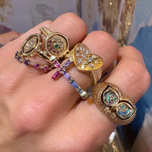 Hamsa & Evil Eye Double Sided Flip Ring