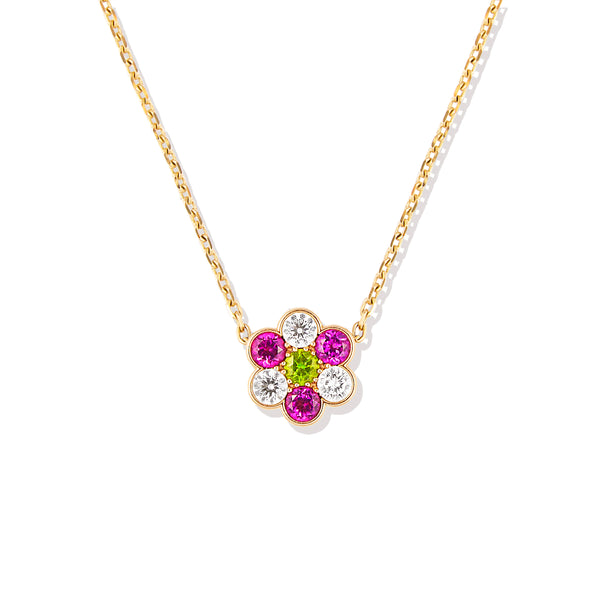 Family Blooms Pendant Flower Necklace