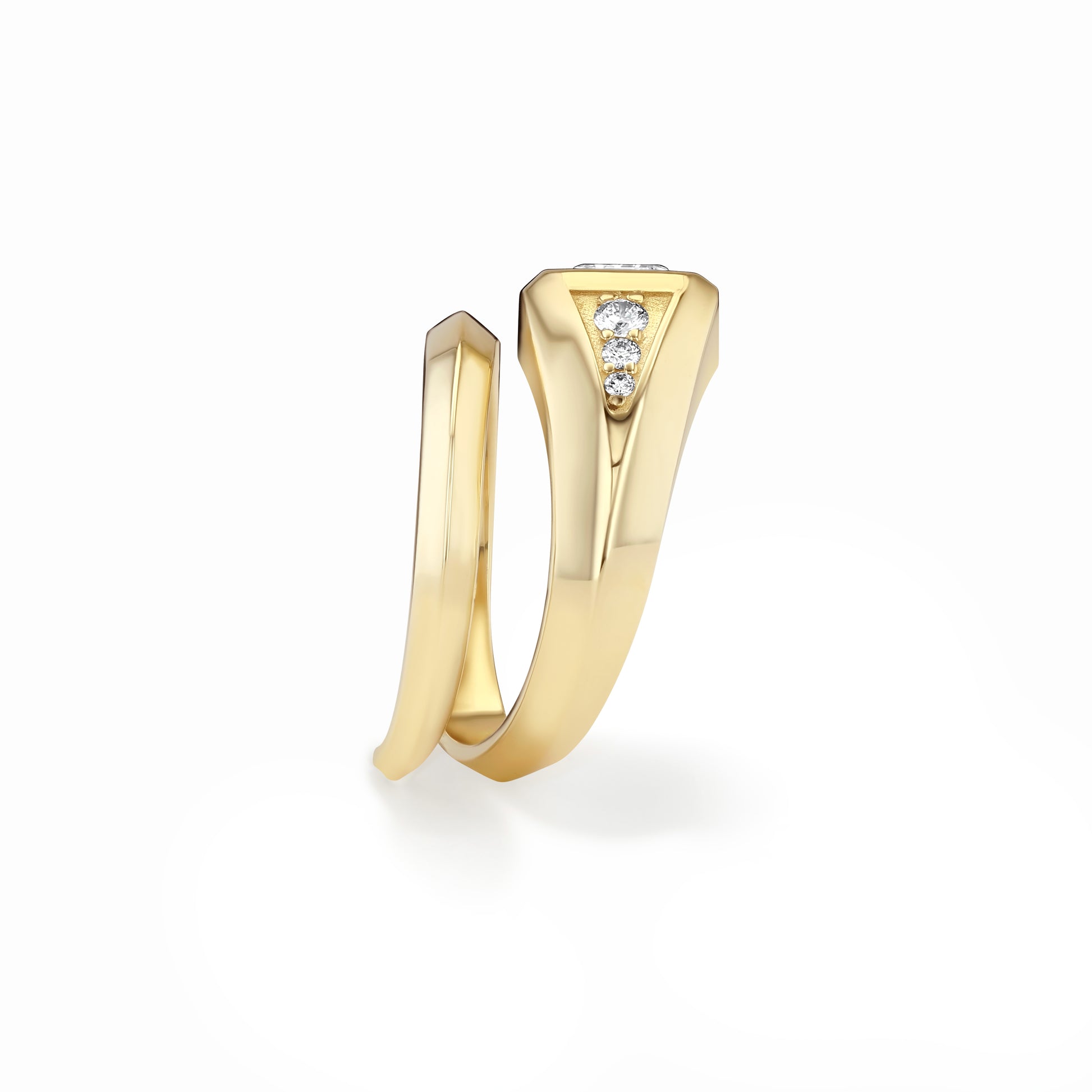 Diamond Signet Wrap Ring