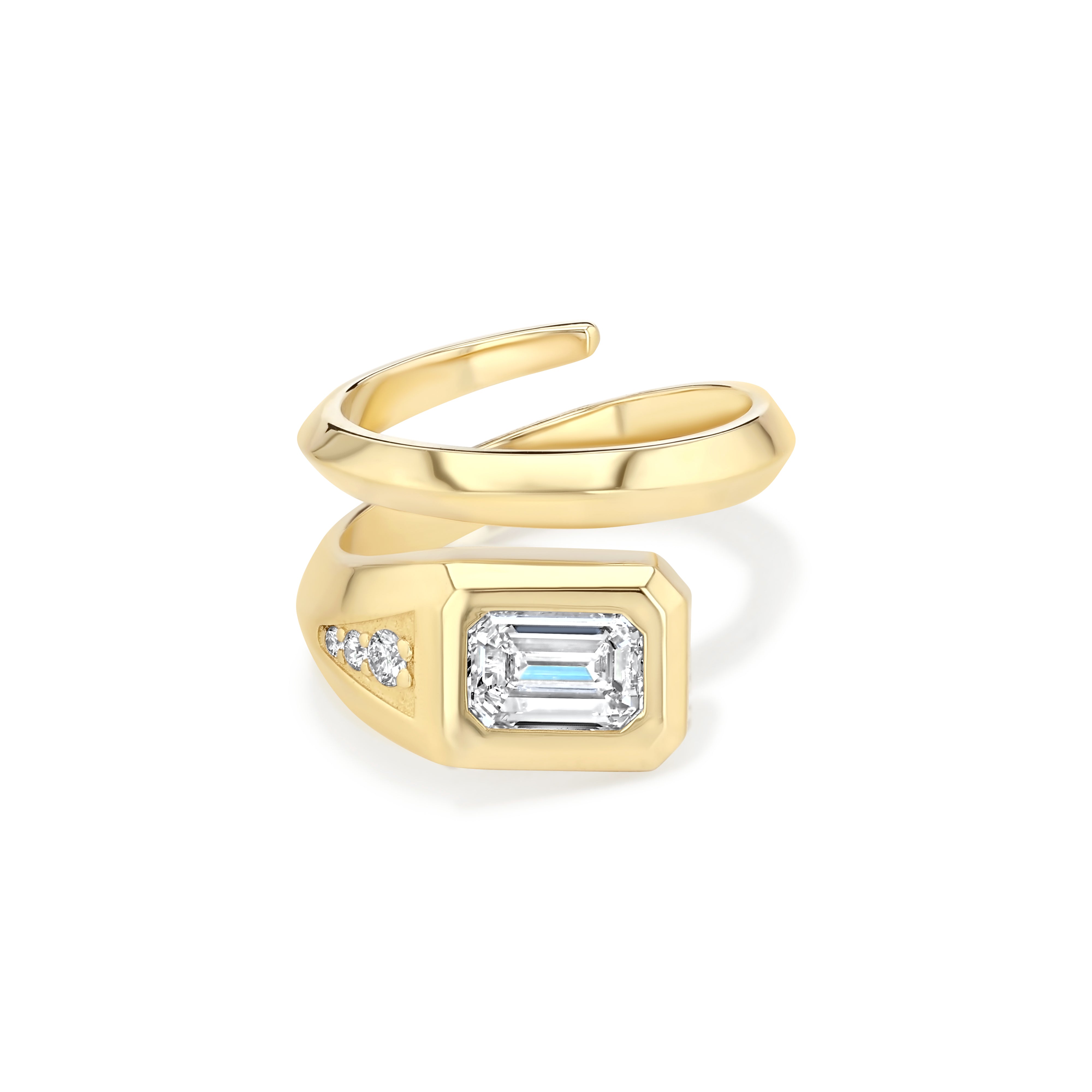 Diamond Signet Wrap Ring