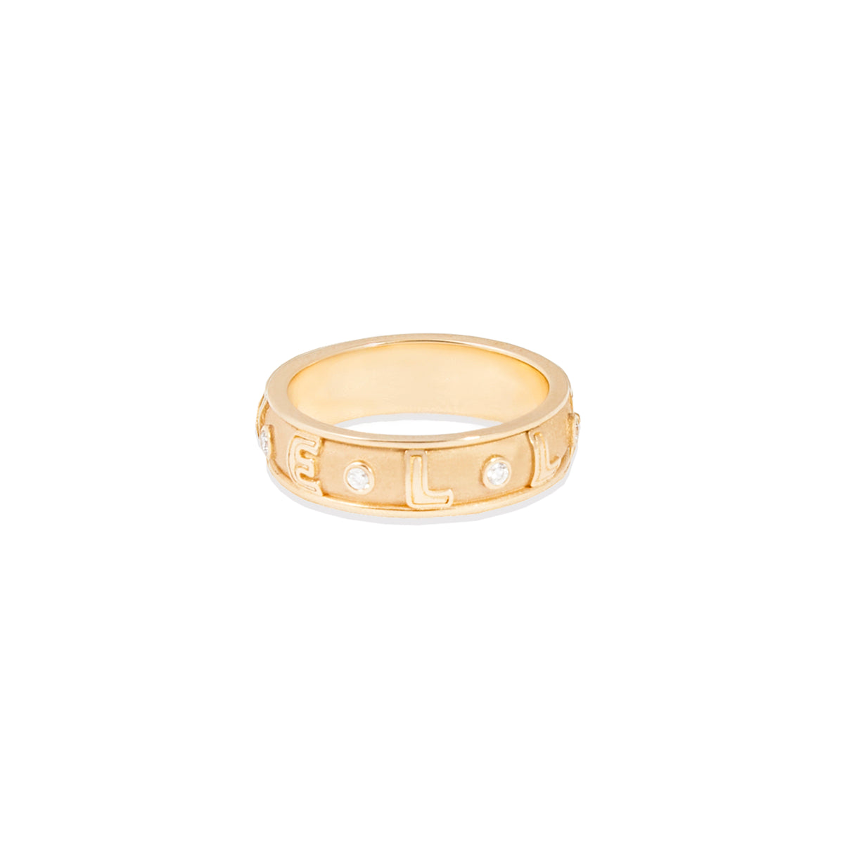 Customizable Family Stacks Letter Ring