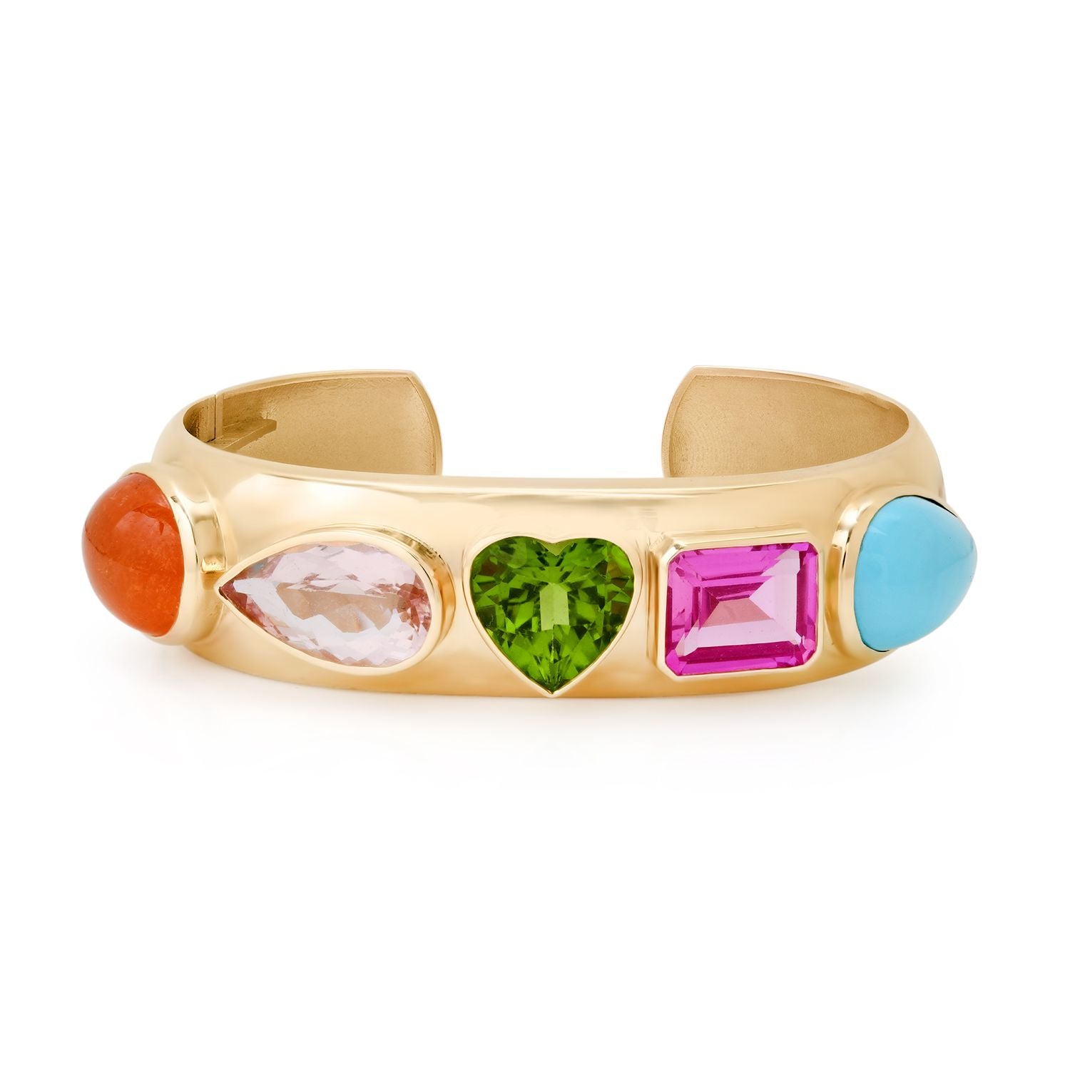 One of a Kind Rainbow Gemmy Cuff Bangle Bracelet