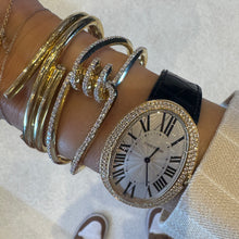 Huxley Gold & Diamond Coil Cuff Bracelet