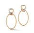 Huxley Gold & Diamond Coil Link Drop Hoop Earrings