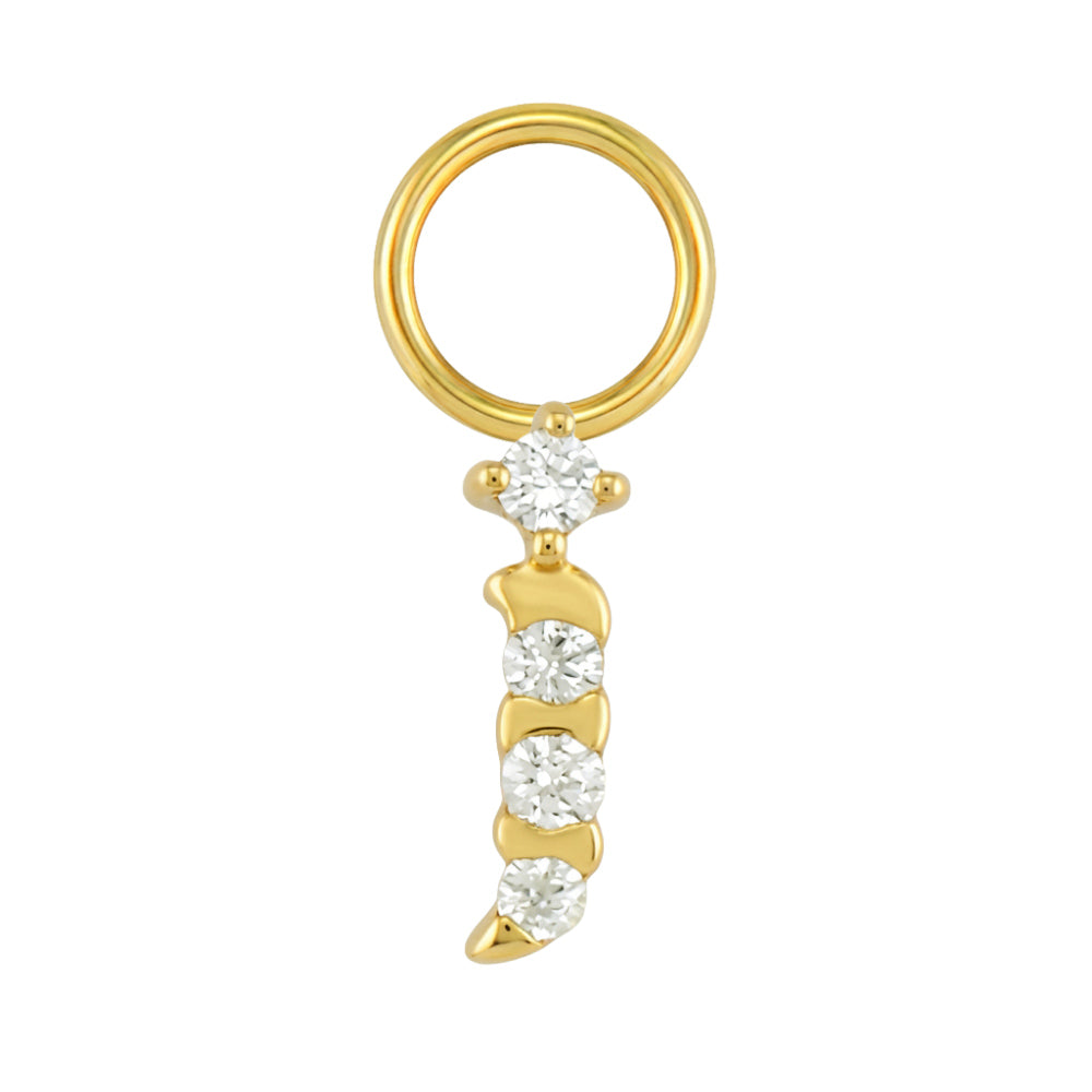 Mini Diamond Initial Charm