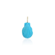 Marella Sleeping Beauty Turquoise Shell Charm with Diamond Bale