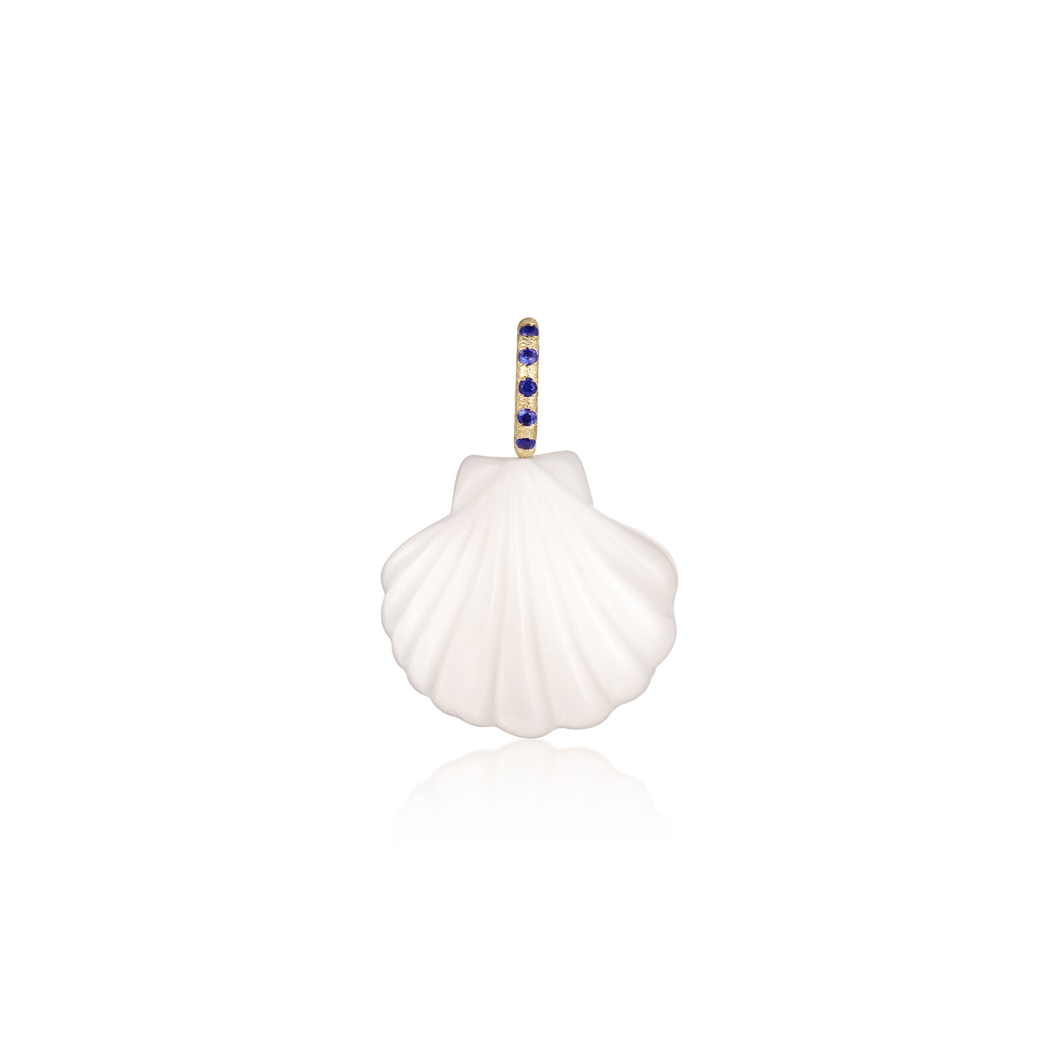 Maris Blue Sapphire & Mother of Pearl Shell Charm