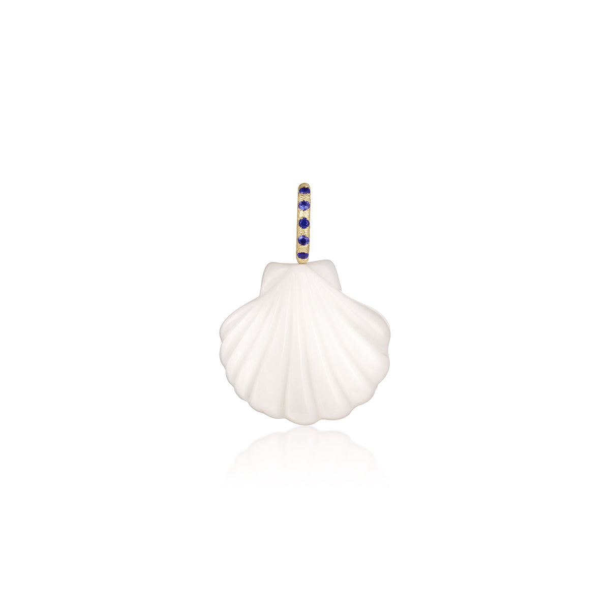Maris Blue Sapphire & Mother of Pearl Shell Charm
