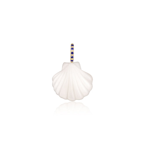 Maris Blue Sapphire & Mother of Pearl Shell Charm