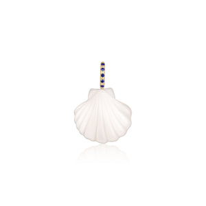 Maris Blue Sapphire & Mother of Pearl Shell Charm