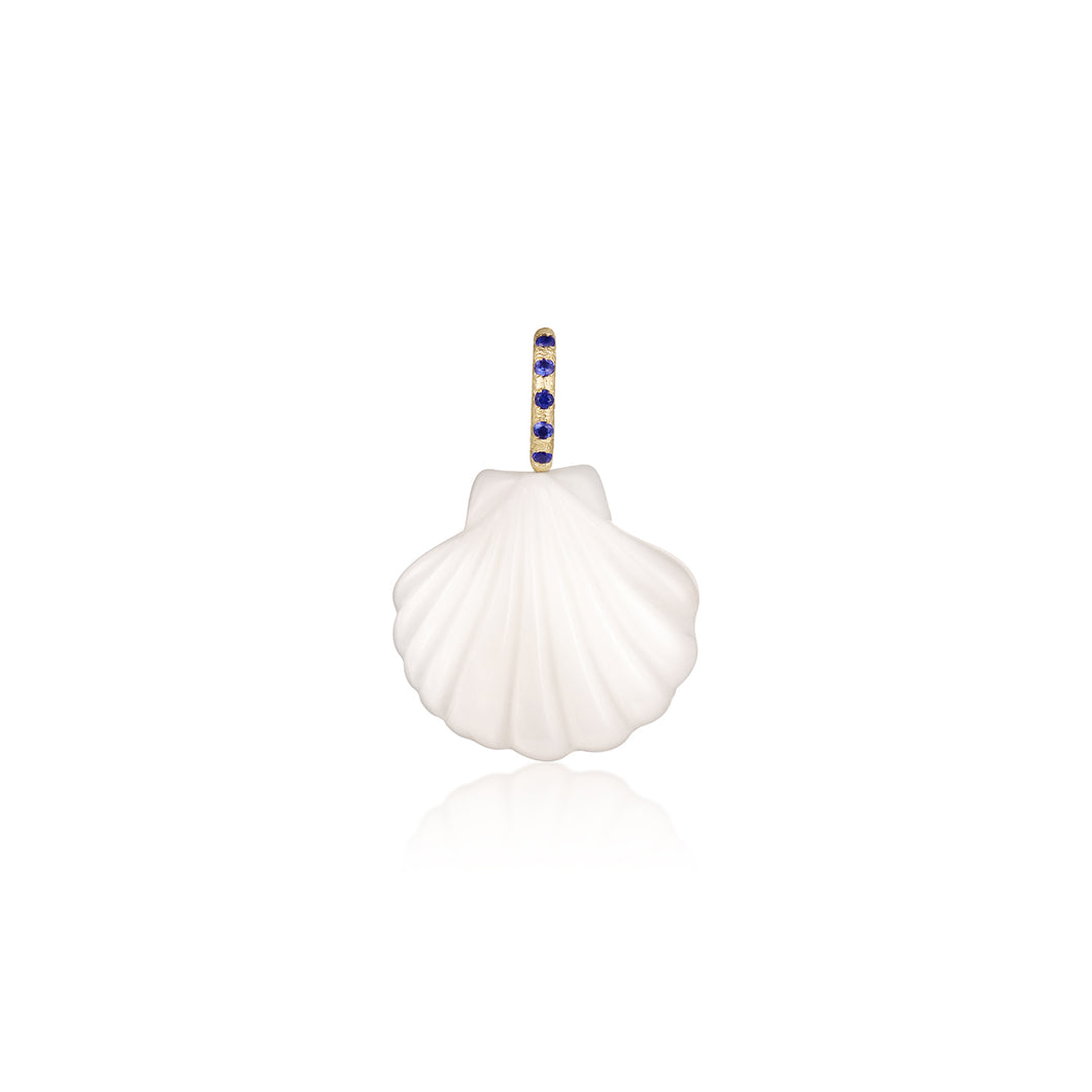 Maris Blue Sapphire & Mother of Pearl Shell Charm