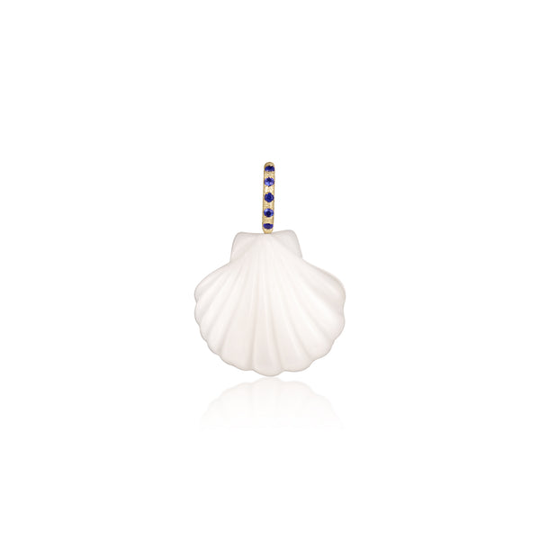 Maris Blue Sapphire & Mother of Pearl Shell Charm