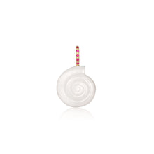 Naia Pink Sapphire & Mother of Pearl Spiral Shell Charm