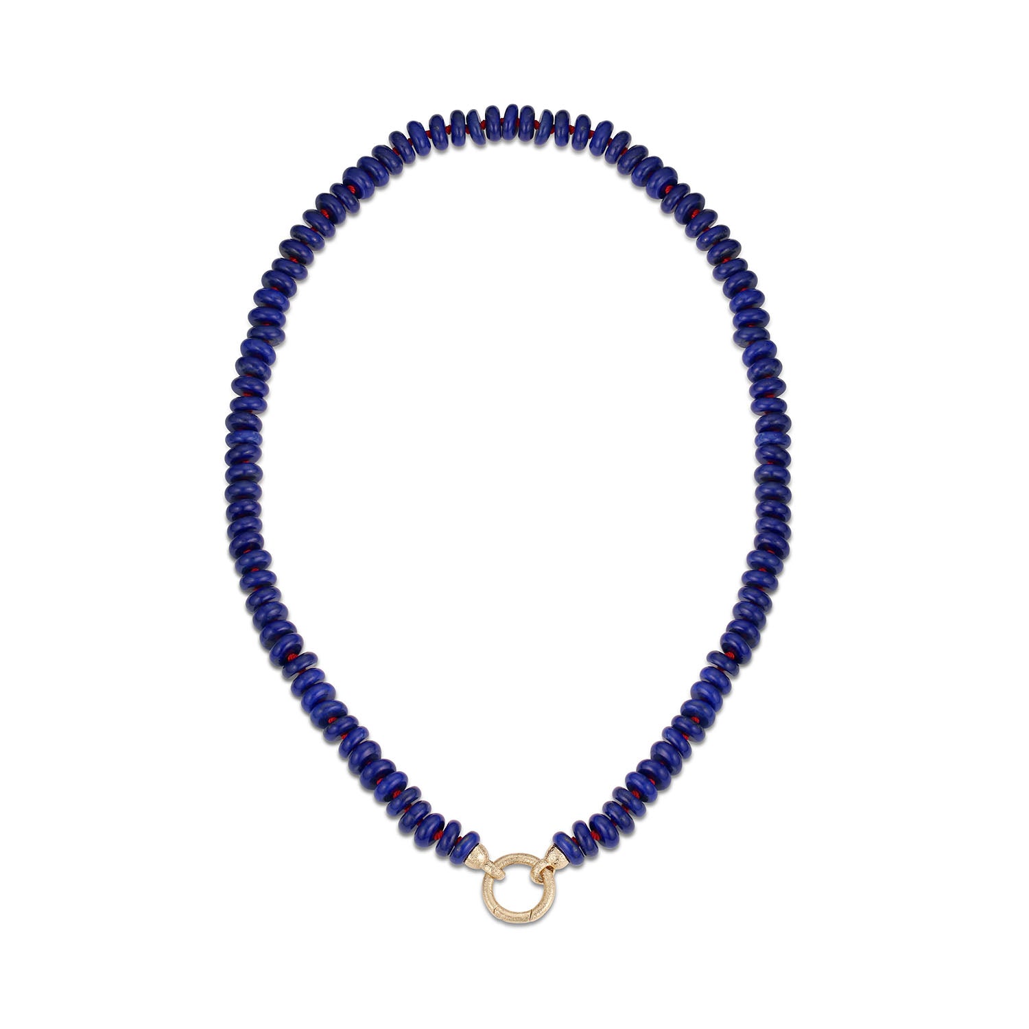 Hand Knotted Lapis Beads with Luster Finish Charm Clip Enhancer