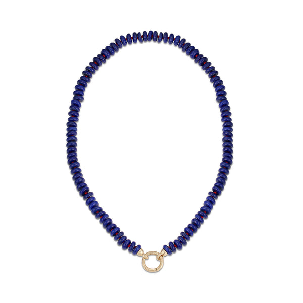 Hand Knotted Lapis Beads with Luster Finish Charm Clip Enhancer