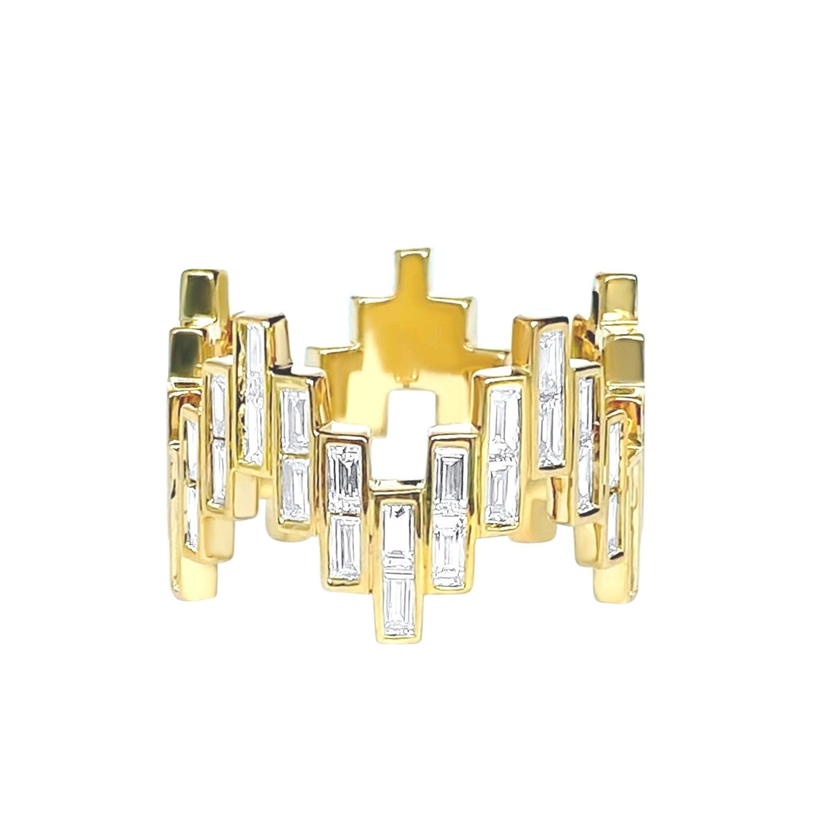 Enlightenment Equilibrium Ring ALL Baguette Diamonds