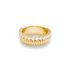 50/50 Fluted Gold & Diamond Stacking Ring