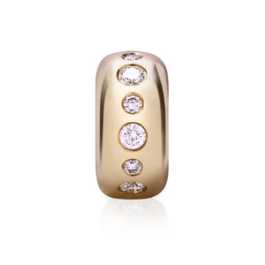 Medium Story Gemstone or Diamond Bead Charm