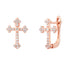Have a Little Faith Diamond Cross Hinge Back Earrings