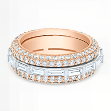 Baguette Diamond Spinner Stacking Ring