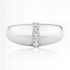 Domed Stacking Ring with Diamond Row