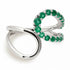 Gemstone & High Polish Open Bypass Ring