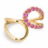 Gemstone & High Polish Open Bypass Ring