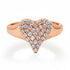 Heavenly Pave Diamond Heart Ring
