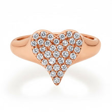 Heavenly Pave Diamond Heart Ring