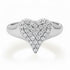 Heavenly Pave Diamond Heart Ring