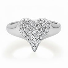 Heavenly Pave Diamond Heart Ring