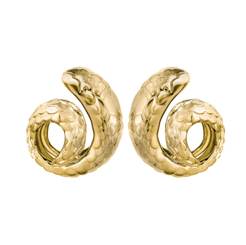 Highgloss Snake Swirl Statement Earrings