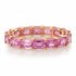Pretty Pink Sapphire Baguette Eternity Band Ring