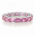 Pretty Pink Sapphire Baguette Eternity Band Ring