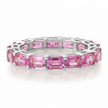 Pretty Pink Sapphire Baguette Eternity Band Ring