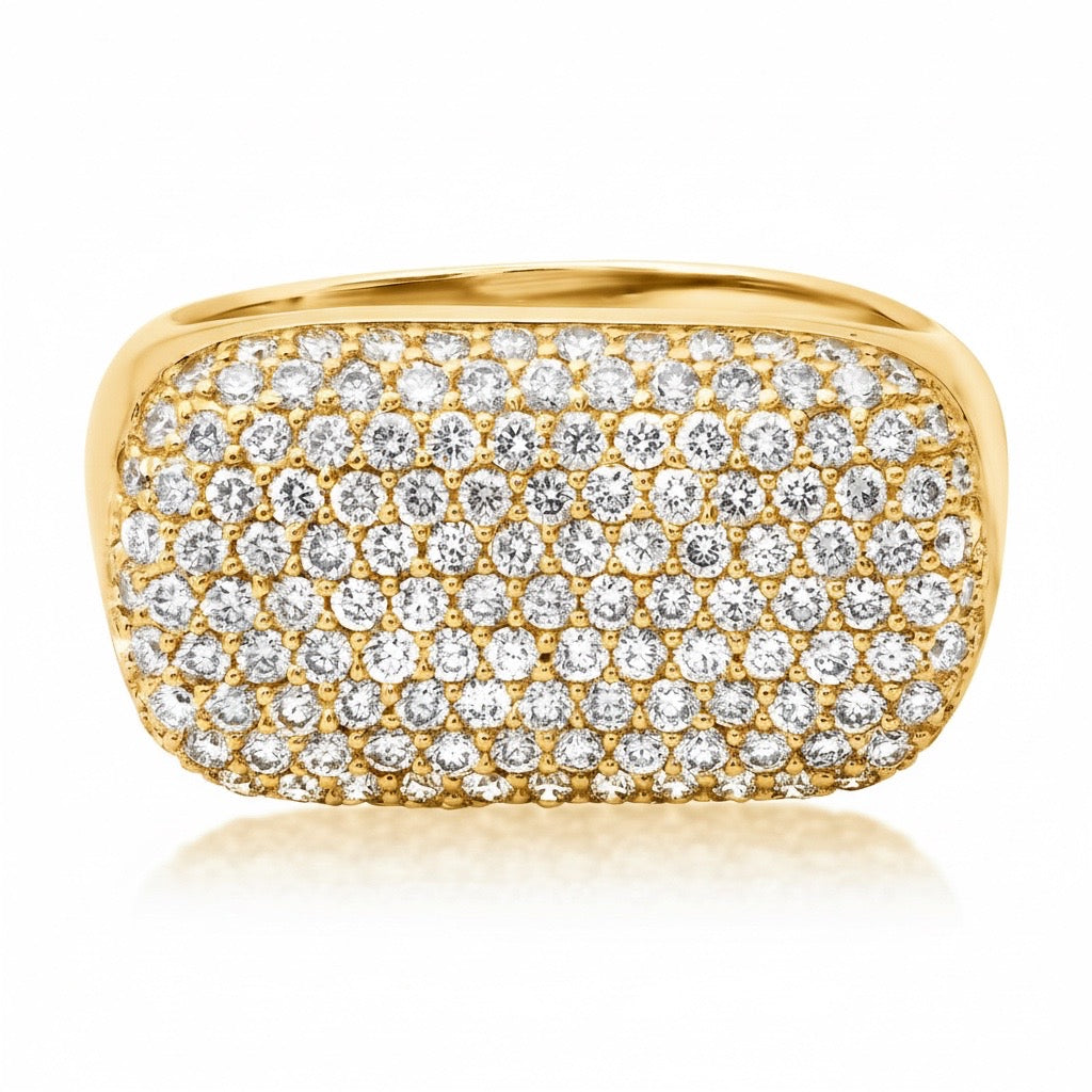Diamond Drenched Statement Dome Ring
