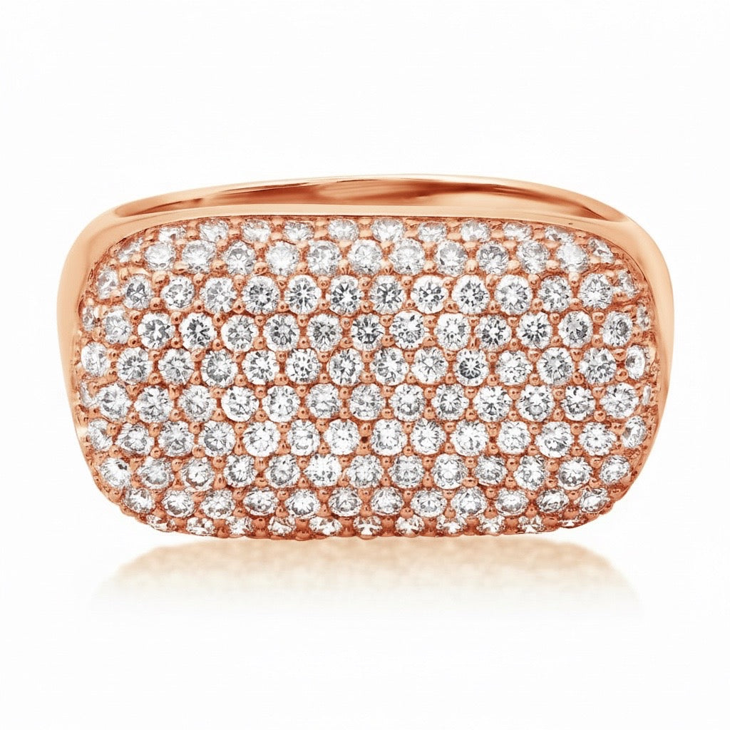 Diamond Drenched Statement Dome Ring