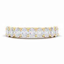 Half Oval Cut Lab Grown Diamond Eternity Band Ring