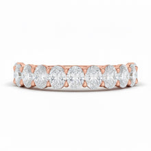 Half Oval Cut Lab Grown Diamond Eternity Band Ring