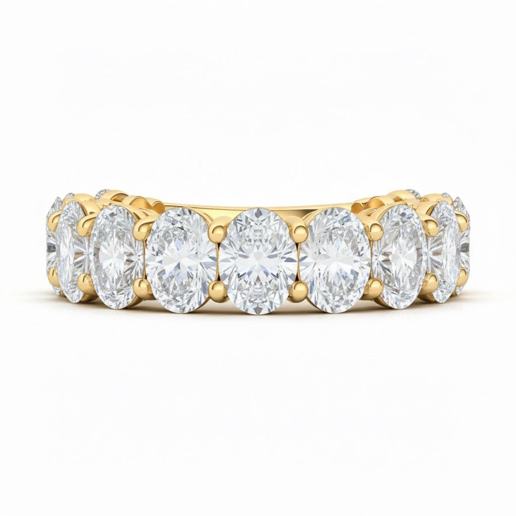 3/4 Oval Cut Lab Grown Diamond Eternity Band