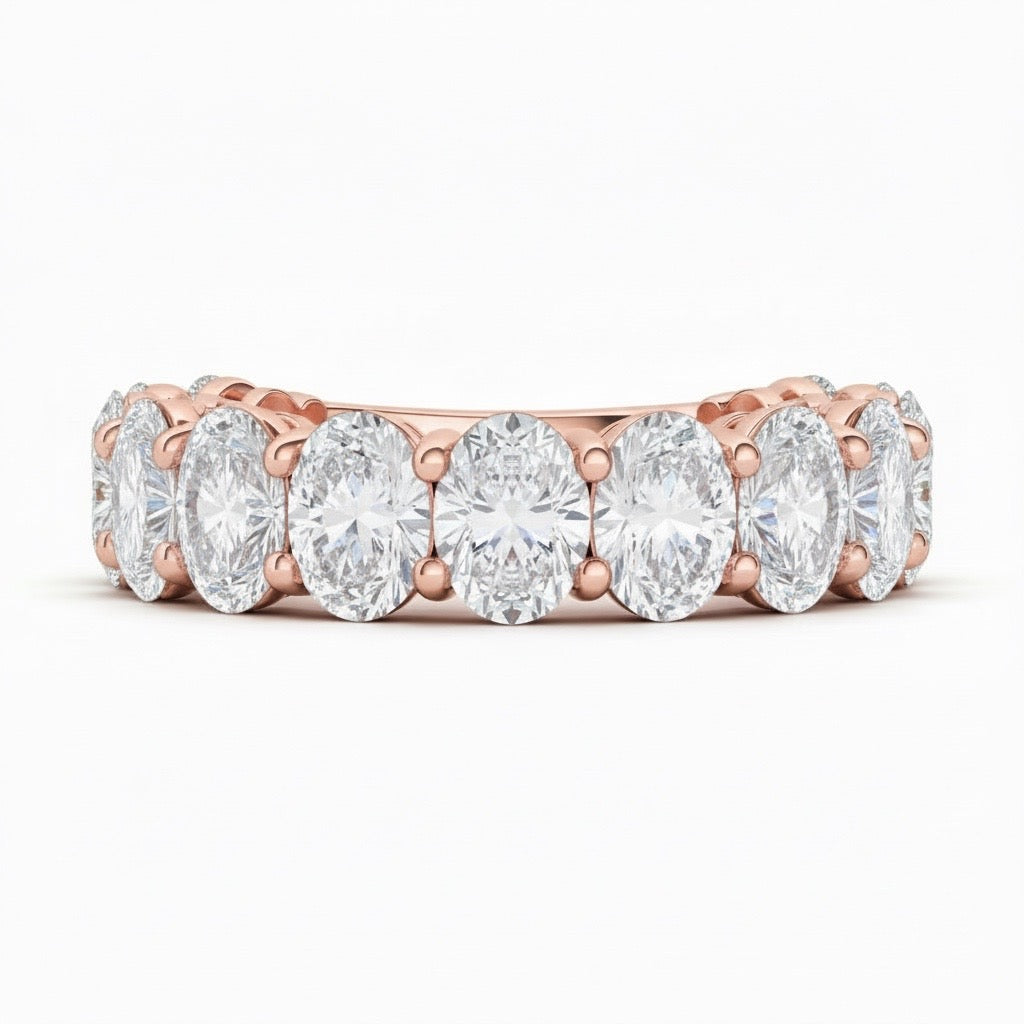 3/4 Oval Cut Lab Grown Diamond Eternity Band