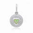 Diamond & Gemstone Bubble Bezel Heart Charm