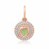 Diamond & Gemstone Bubble Bezel Heart Charm