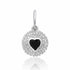 Diamond & Gemstone Bubble Bezel Heart Charm