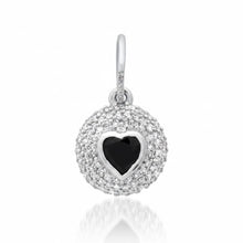 Diamond & Gemstone Bubble Bezel Heart Charm
