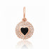 Diamond & Gemstone Bubble Bezel Heart Charm
