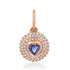 Diamond & Gemstone Bubble Bezel Heart Charm