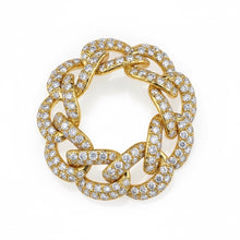 Full Link Jumbo Link Pave Diamond Ring