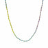 Woven Rainbow Silk Long Links Chain Necklace
