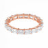 Skinny Emerald Cut Diamond Eternity Stacking Band Ring